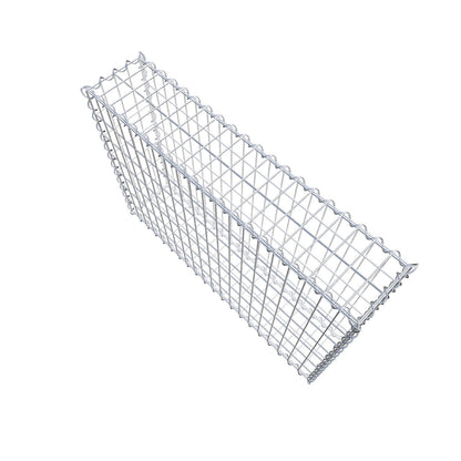 Gavión 100 cm x 70 cm x 20 cm (largo x alto x profundidad), tamaño de malla 5 cm x 10 cm, espiral