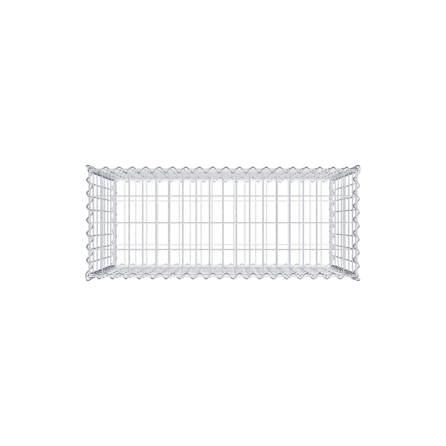 Gabião 100 cm x 70 cm x 40 cm (C x A x P), malhagem 5 cm x 10 cm, espiral