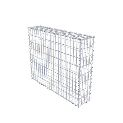 Gabião 100 cm x 80 cm x 20 cm (C x A x P), malhagem 5 cm x 10 cm, espiral