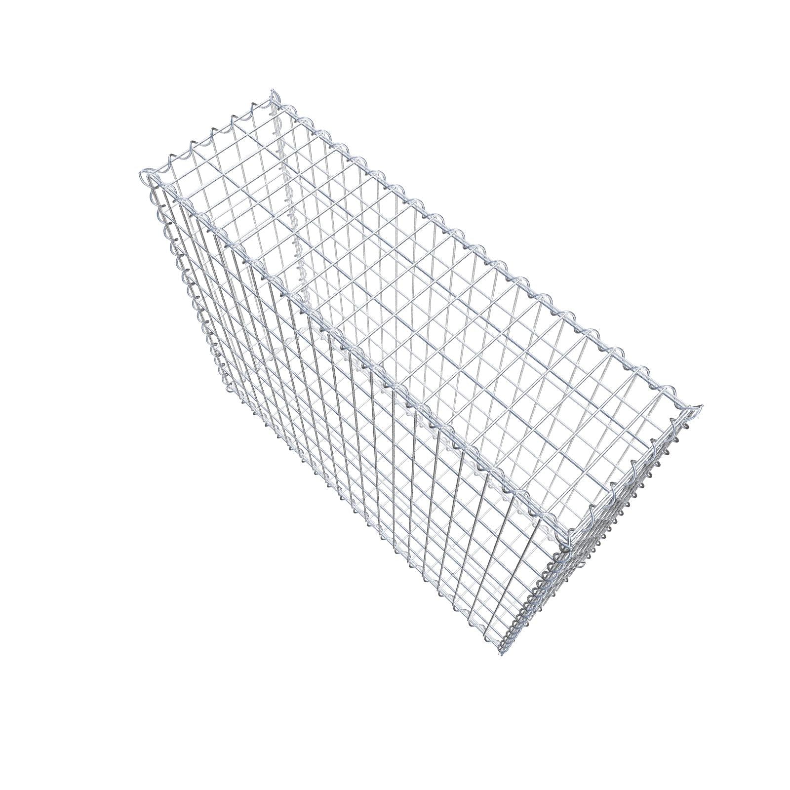 Gabbione 100 cm x 80 cm x 30 cm (L x H x P), maglia 5 cm x 10 cm, spirale