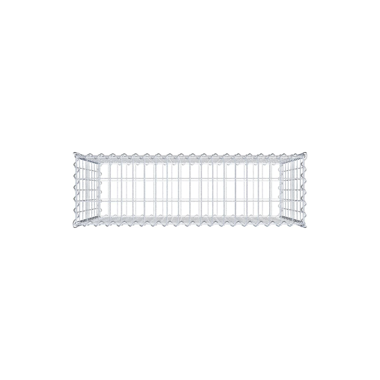 Gabbione 100 cm x 80 cm x 30 cm (L x H x P), maglia 5 cm x 10 cm, spirale