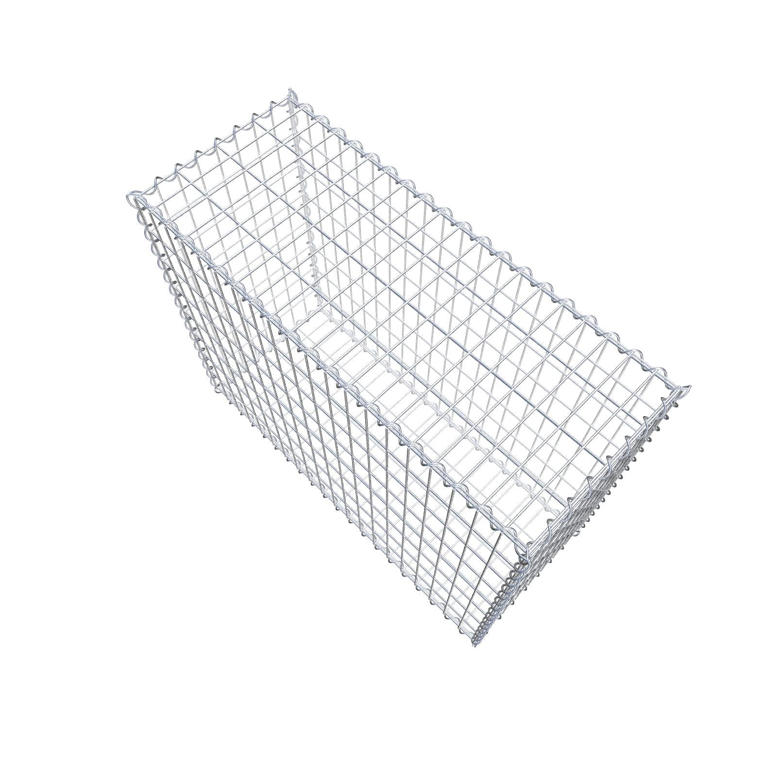 Gabbione 100 cm x 80 cm x 40 cm (L x H x P), maglia 5 cm x 10 cm, spirale
