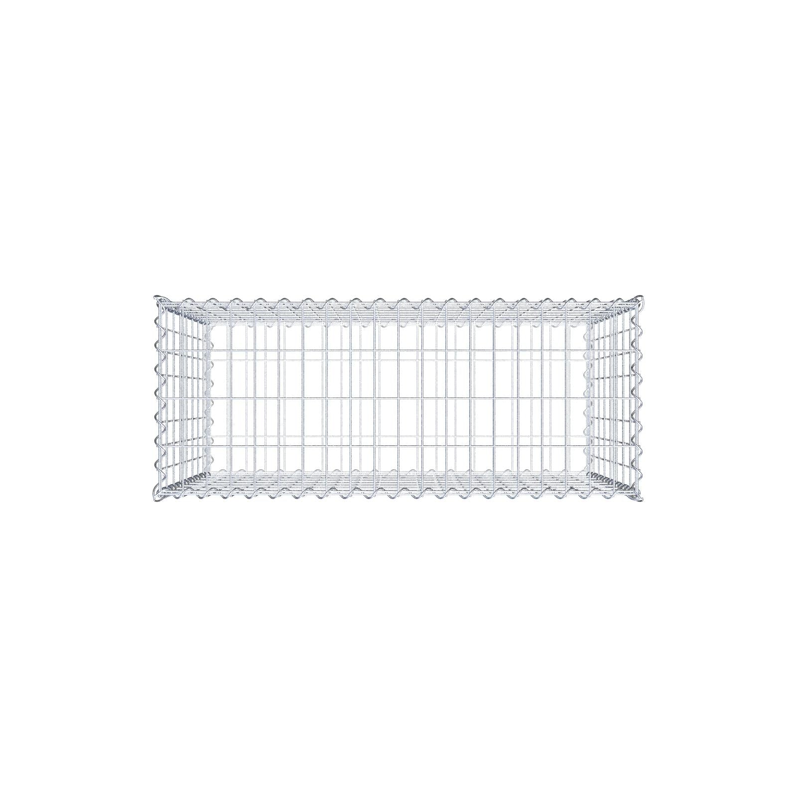 Gabbione 100 cm x 80 cm x 40 cm (L x H x P), maglia 5 cm x 10 cm, spirale