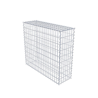 Gavión 100 cm x 90 cm x 30 cm (largo x alto x profundidad), tamaño de malla 5 cm x 10 cm, espiral