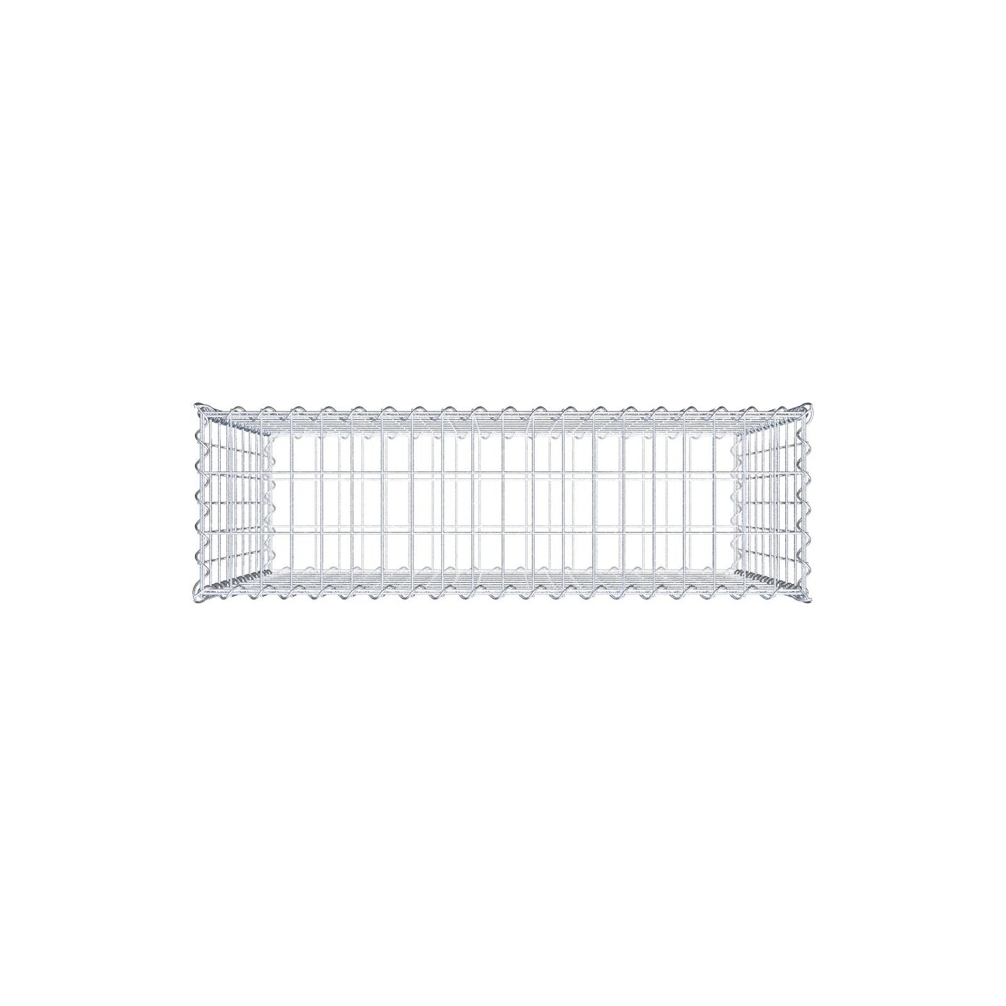 Gavión 100 cm x 90 cm x 30 cm (largo x alto x profundidad), tamaño de malla 5 cm x 10 cm, espiral