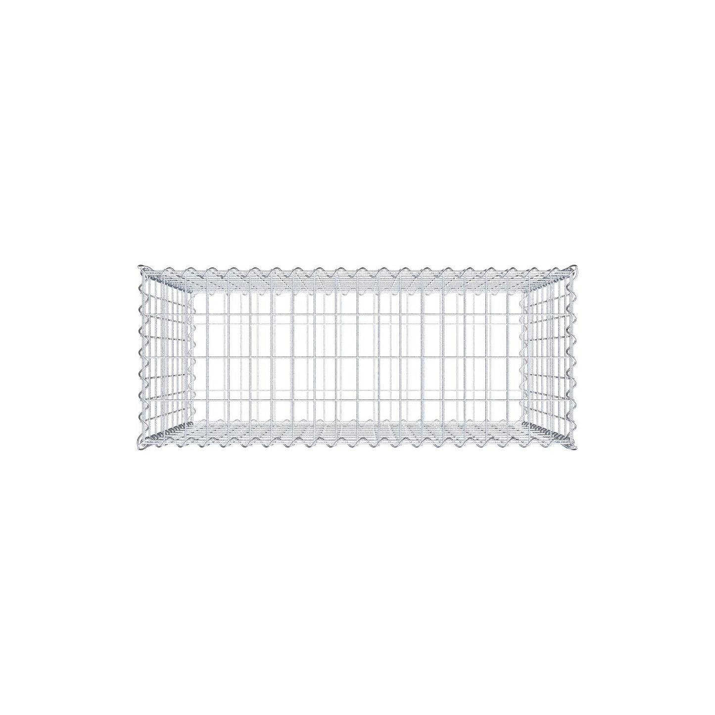 Gabbione 100 cm x 90 cm x 40 cm (L x H x P), maglia 5 cm x 10 cm, spirale