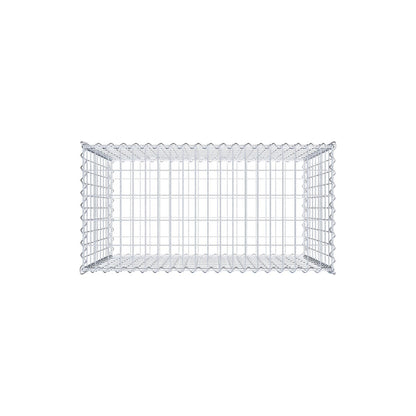 Gabion 100 cm x 90 cm x 50 cm (L x H x P), mailles 5 cm x 10 cm, spirale