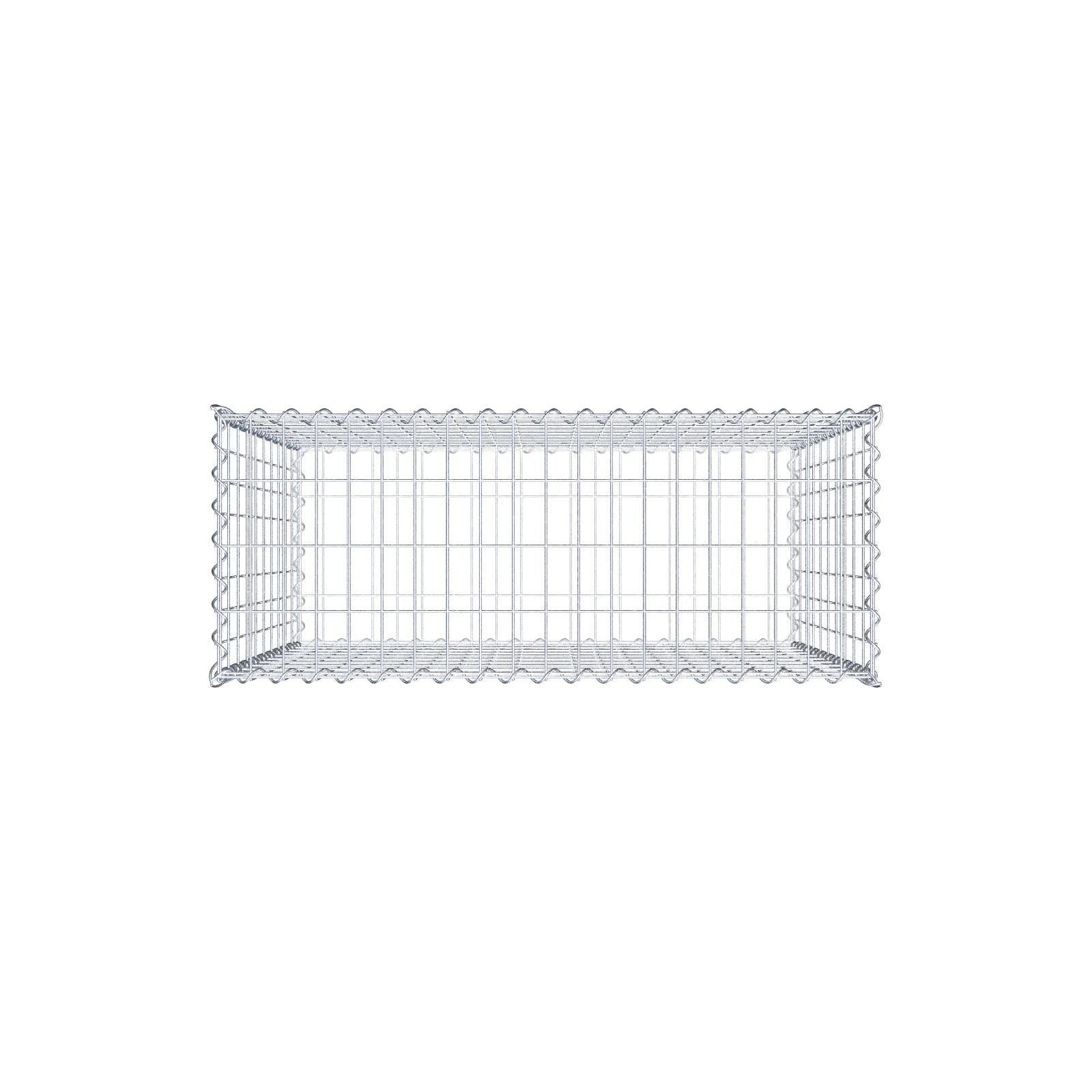 Gabion 100 cm x 100 cm x 40 cm (L x H x D), mesh size 5 cm x 10 cm, spiral