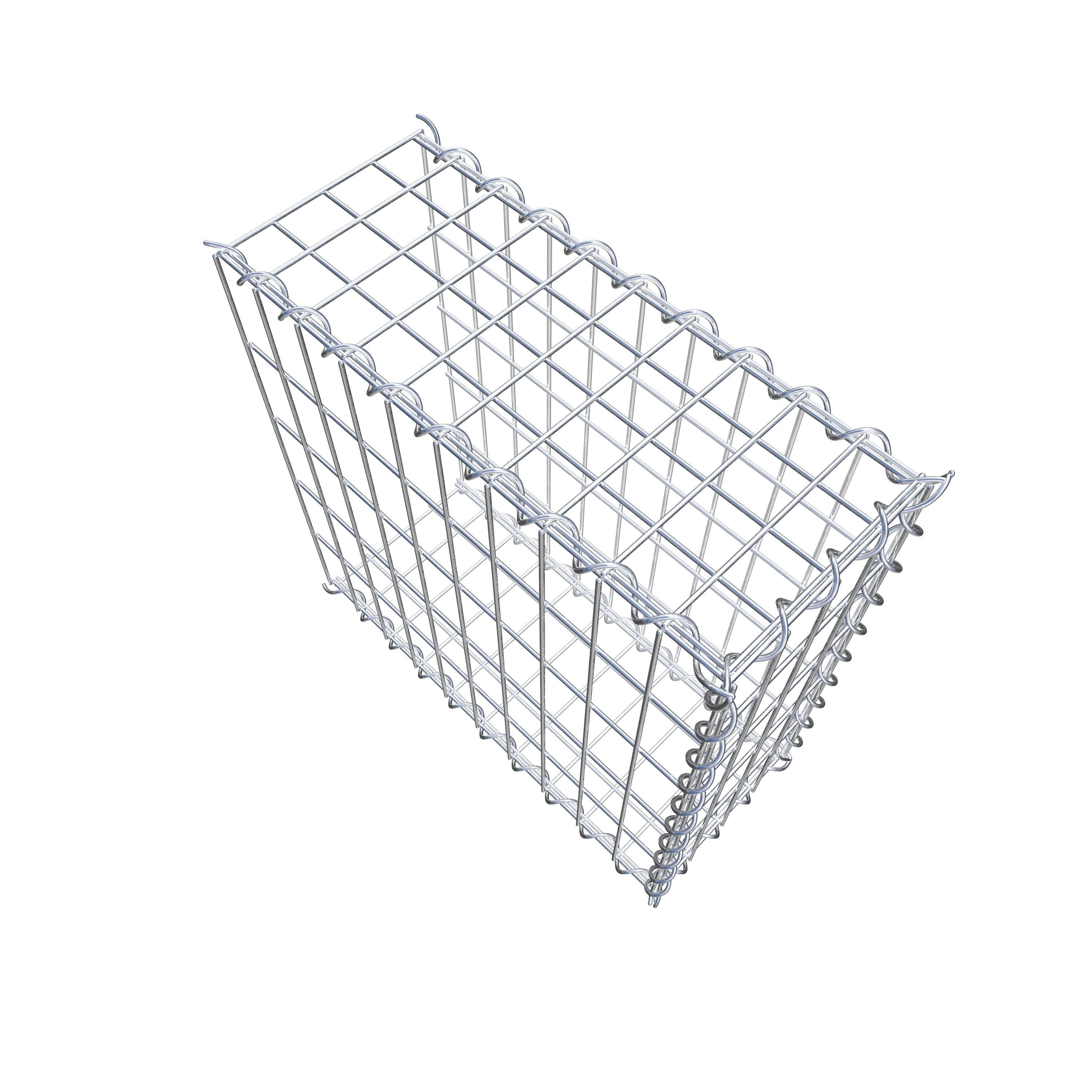 Grown-on gabion type 2 50 cm x 50 cm x 20 cm (L x H x D), mesh size 5 cm x 10 cm, spiral