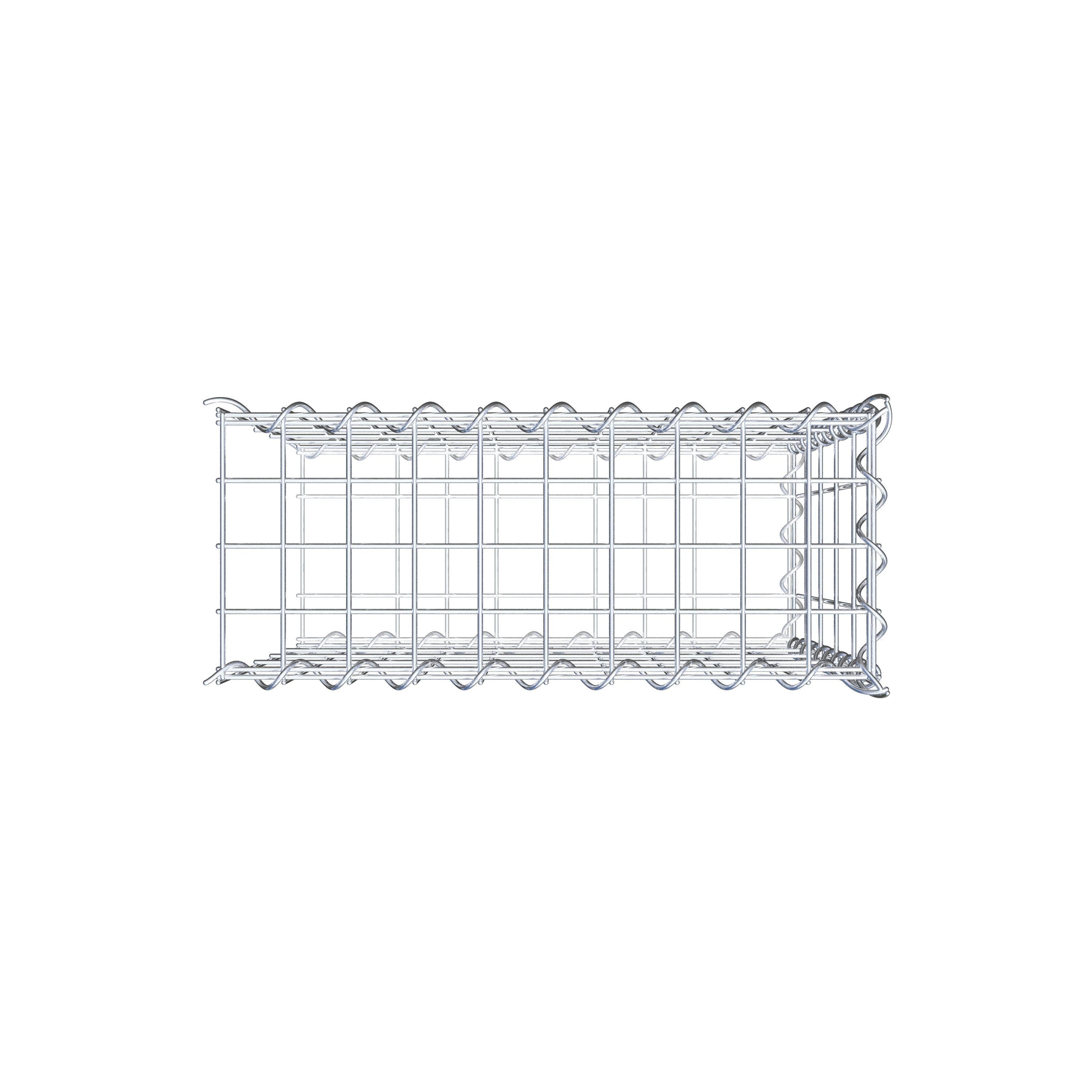 Grown-on gabion type 2 50 cm x 50 cm x 20 cm (L x H x D), mesh size 5 cm x 10 cm, spiral