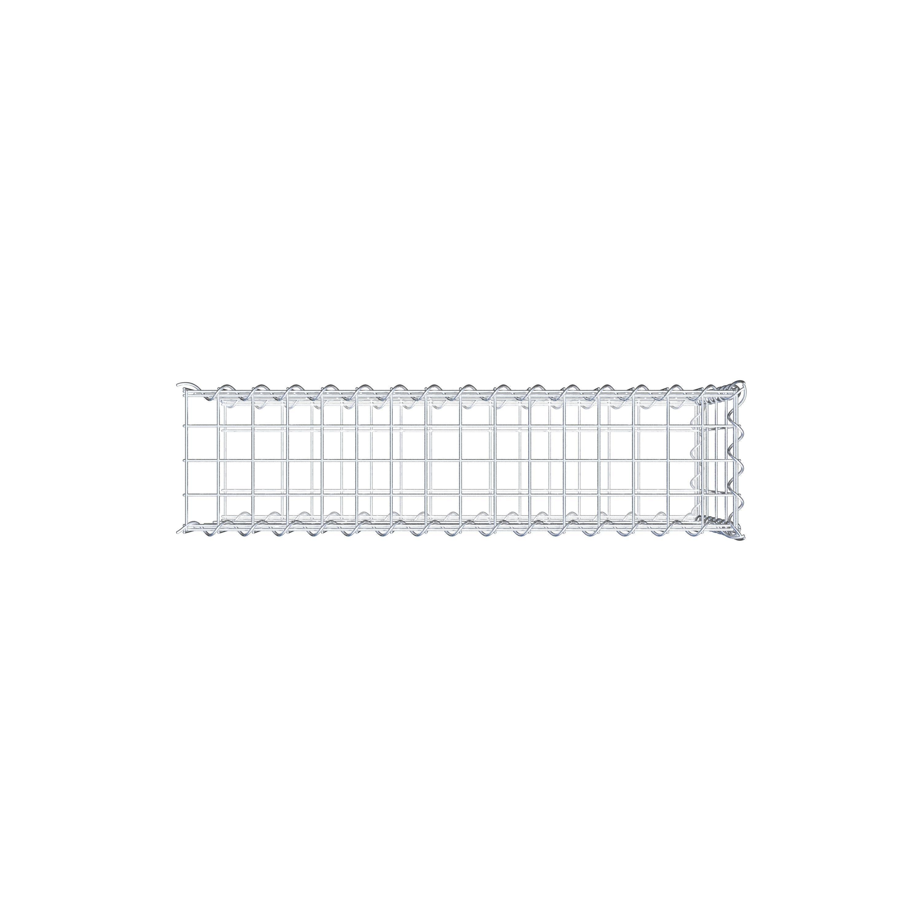 Gabião Tipo 2 80 cm x 40 cm x 20 cm (C x A x P), malhagem 5 cm x 10 cm, espiral