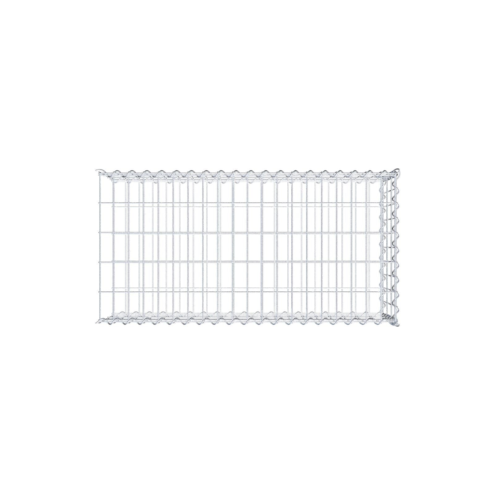 Påväxt gabion typ 2 100 cm x 30 cm x 50 cm (L x H x D), maskstorlek 5 cm x 10 cm, spiral