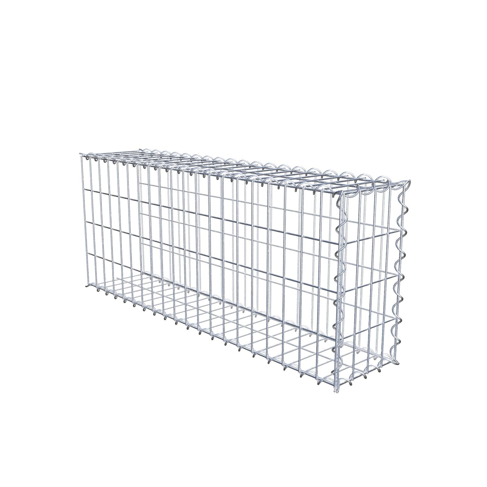 Aangegroeide schanskorf type 2 100 cm x 40 cm x 20 cm (L x H x D), maaswijdte 5 cm x 10 cm, spiraal
