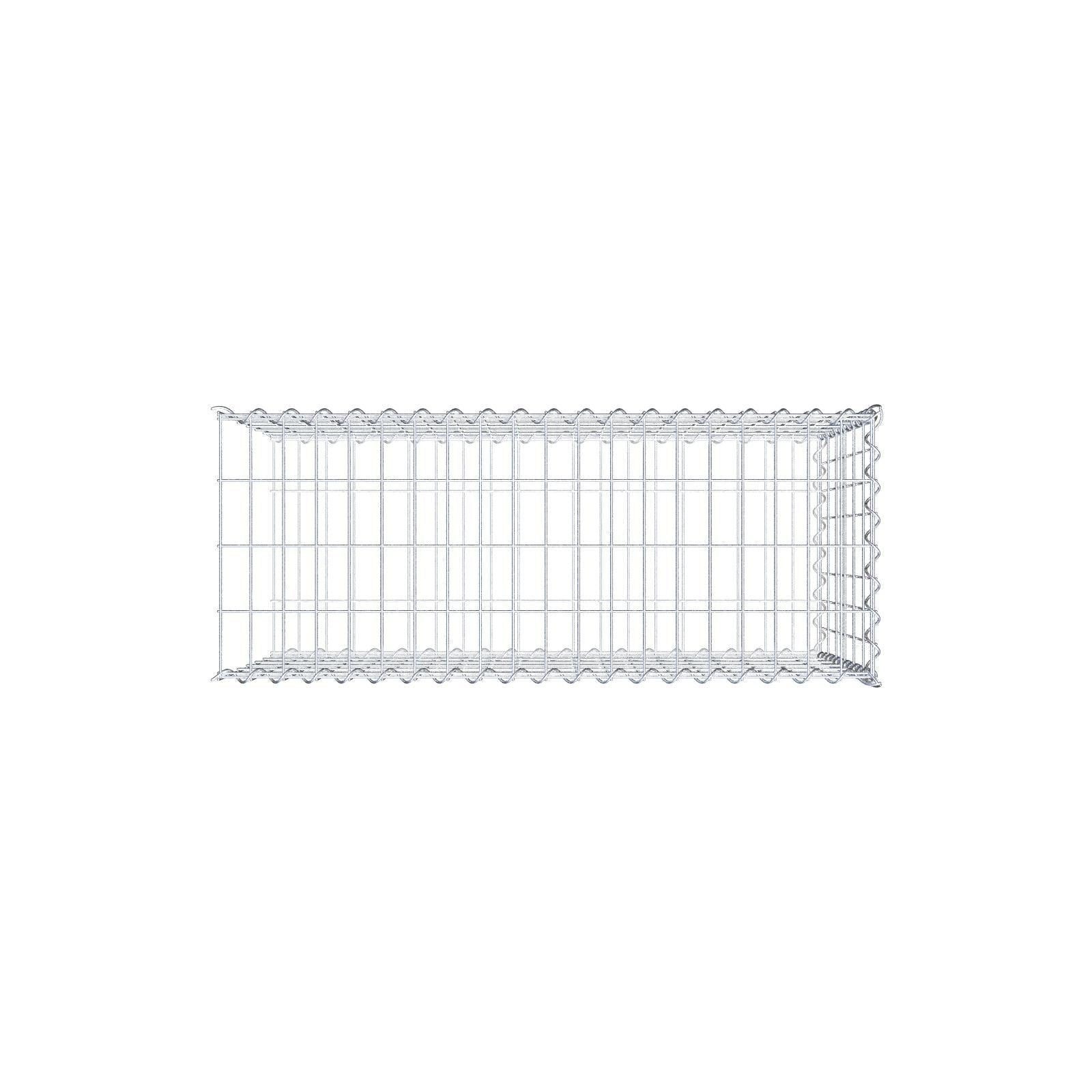 Gavión complementario tipo 2 100 cm x 60 cm x 40 cm (L x A x P), malla 5 cm x 10 cm, espiral