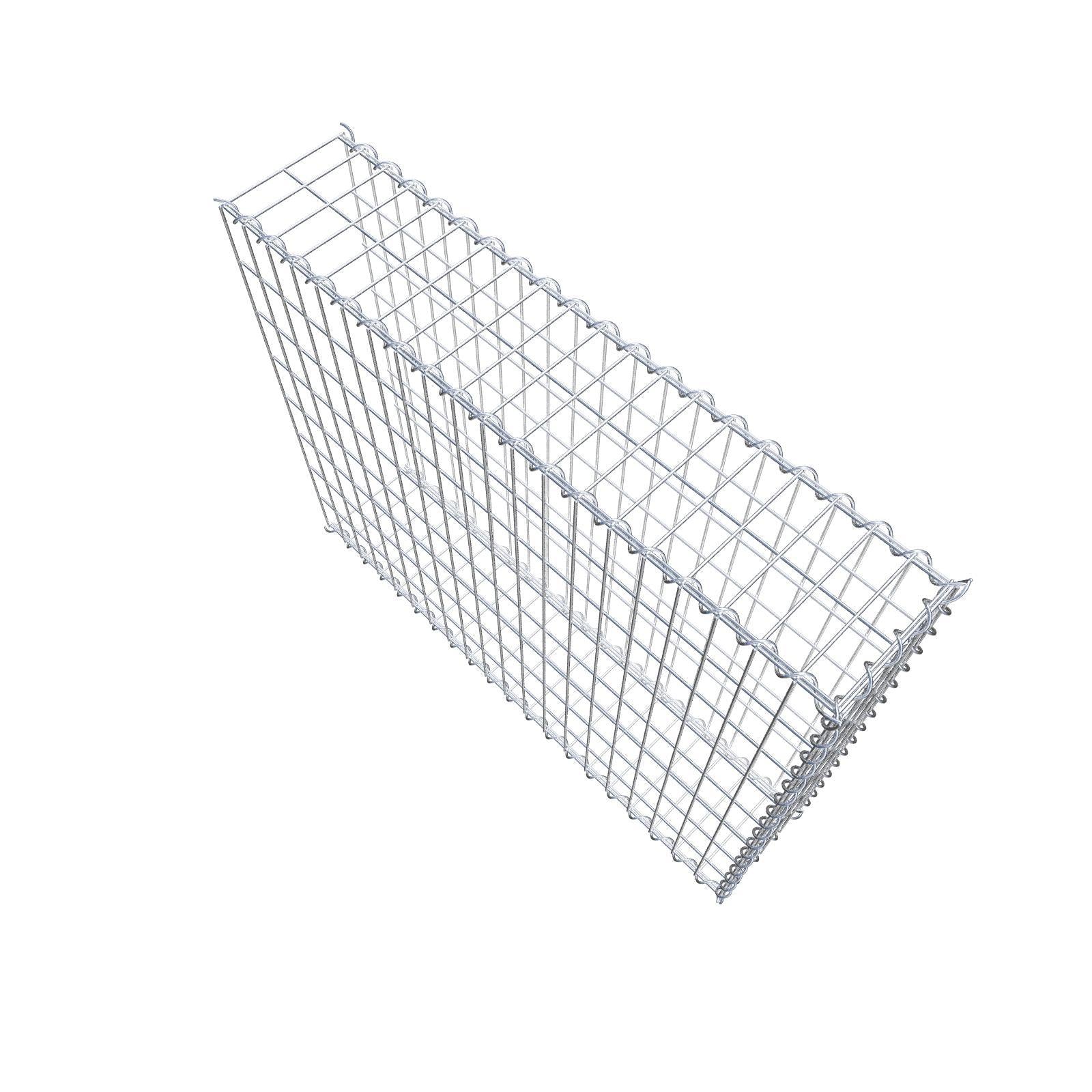 Gavión adulto tipo 2 100 cm x 80 cm x 20 cm (largo x alto x profundidad), tamaño de malla 5 cm x 10 cm, espiral