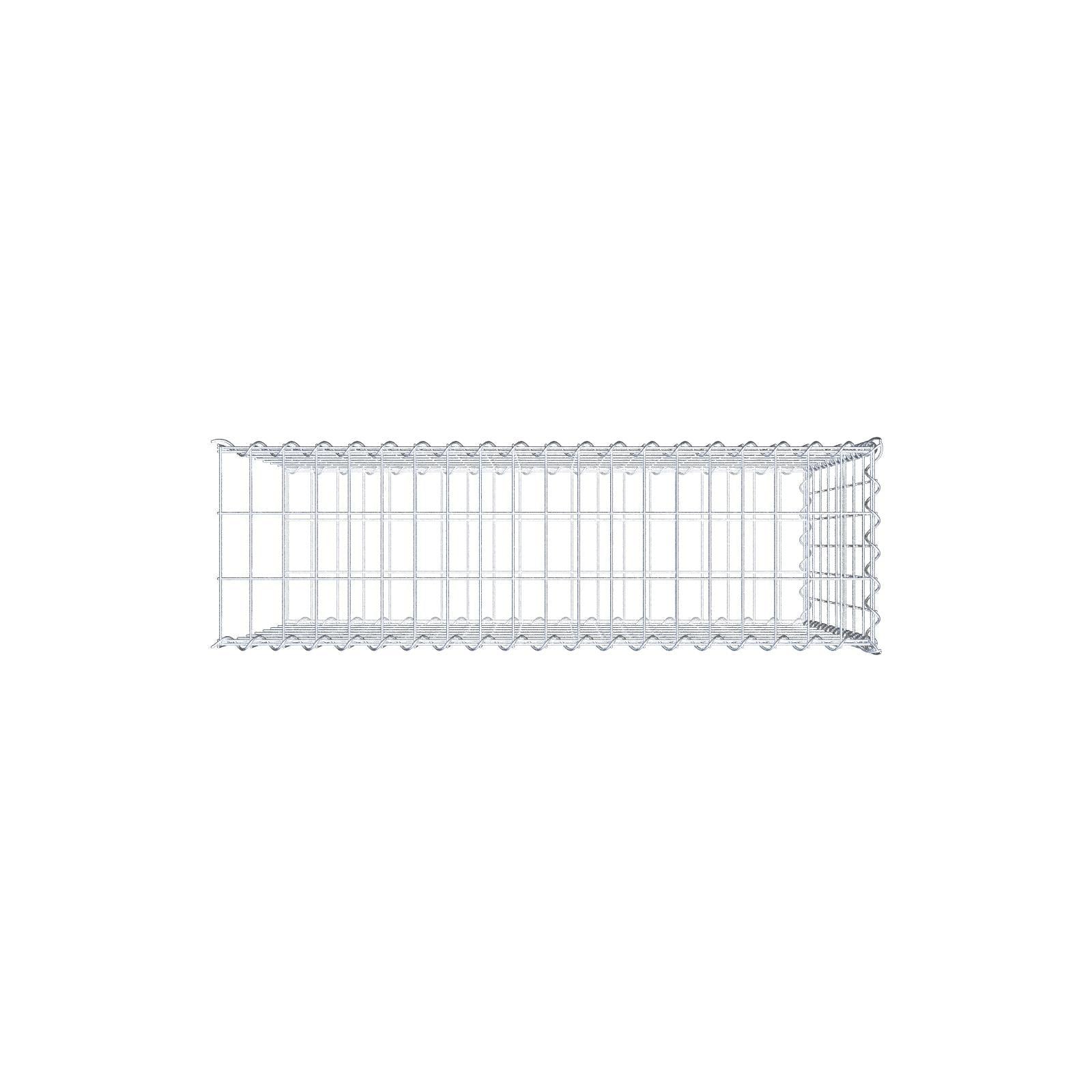Anbaugabione Typ 2 100 cm x 80 cm x 30 cm (L x H x T), Maschenweite 5 cm x 10 cm, Spirale