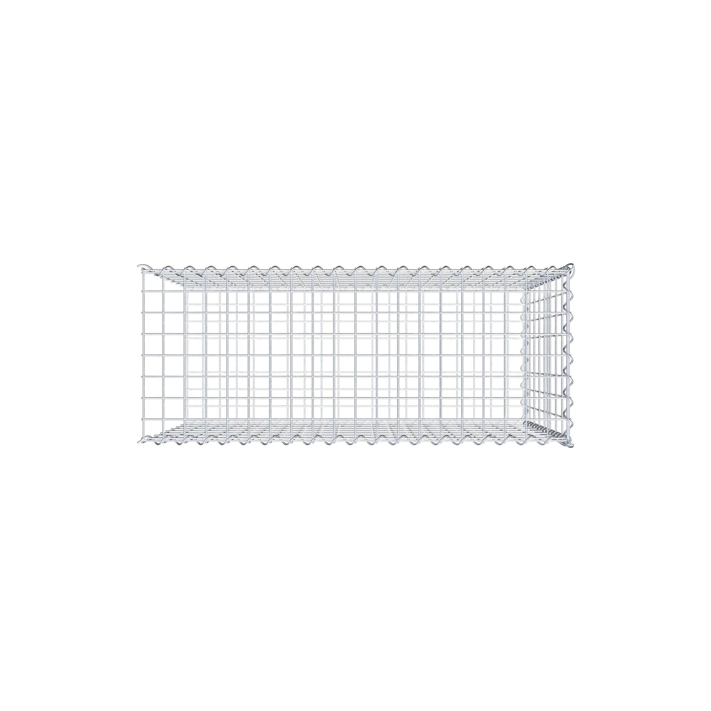 Grown-on gabion type 2 100 cm x 80 cm x 40 cm (L x H x D), mesh size 5 cm x 10 cm, spiral