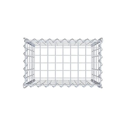 Gabião tipo 3 50 cm x 50 cm x 30 cm (C x A x P), malhagem 5 cm x 10 cm, espiral