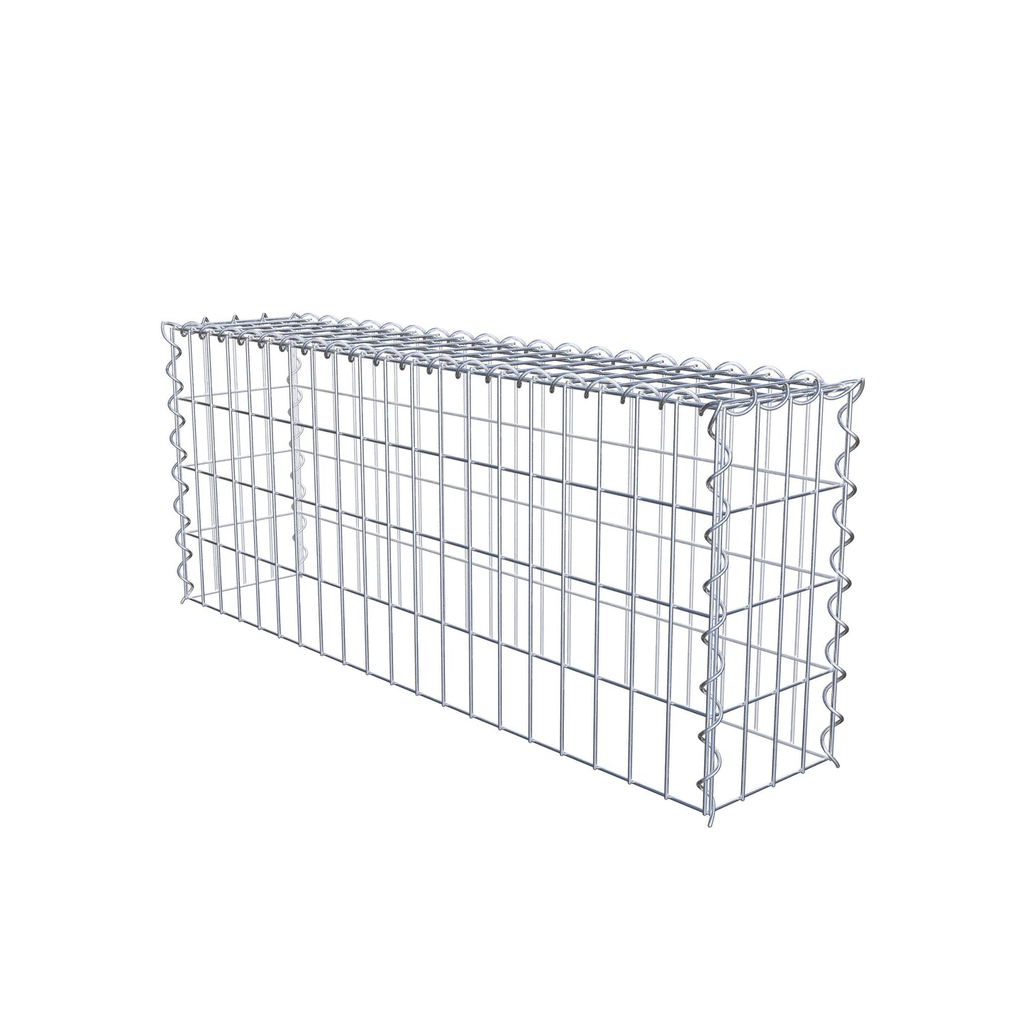 Gabion rapporté type 3 100 cm x 40 cm x 20 cm (L x H x P), mailles 5 cm x 10 cm, spirale