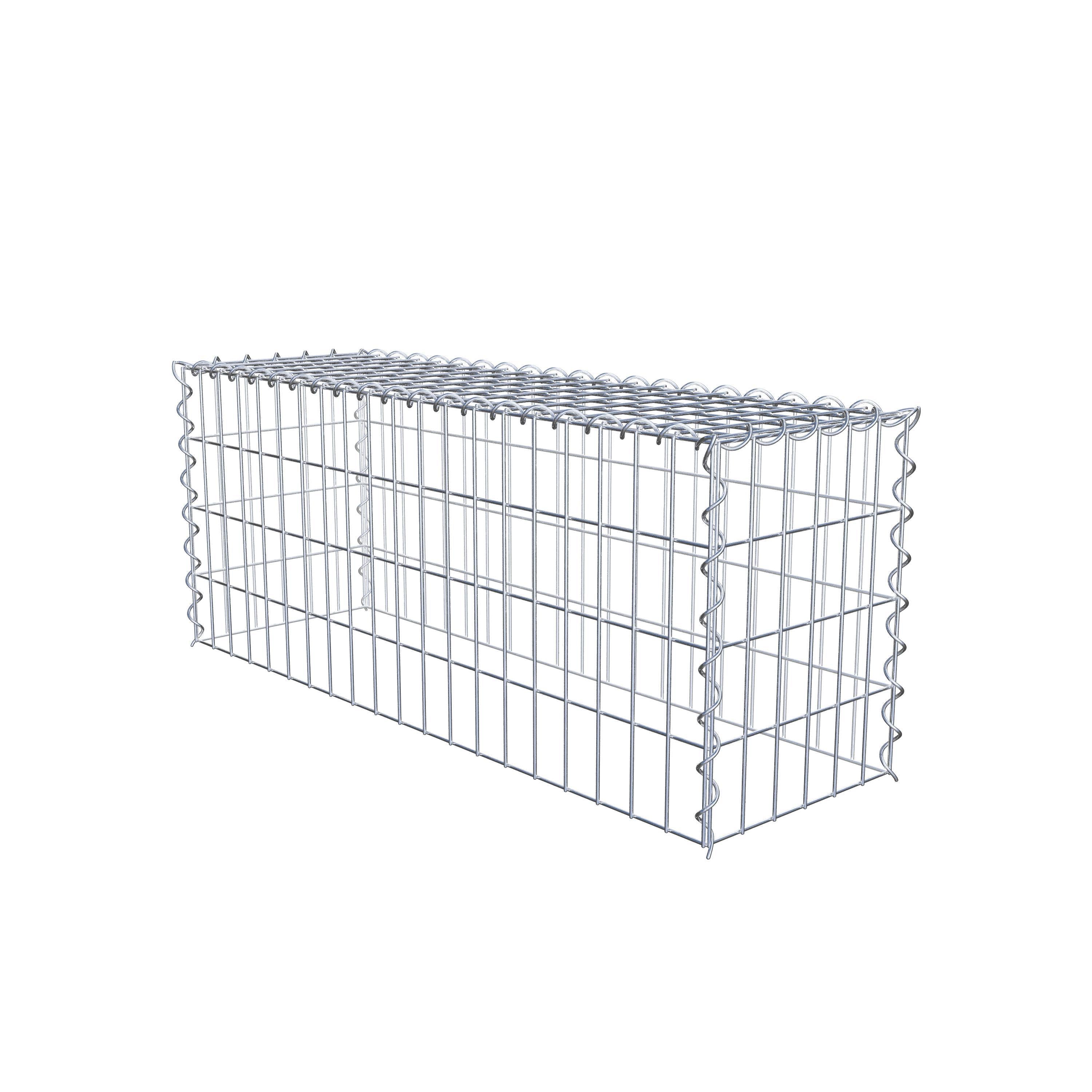 Opvokset gabion type 3 100 cm x 40 cm x 30 cm (L x H x D), maskestørrelse 5 cm x 10 cm, spiral