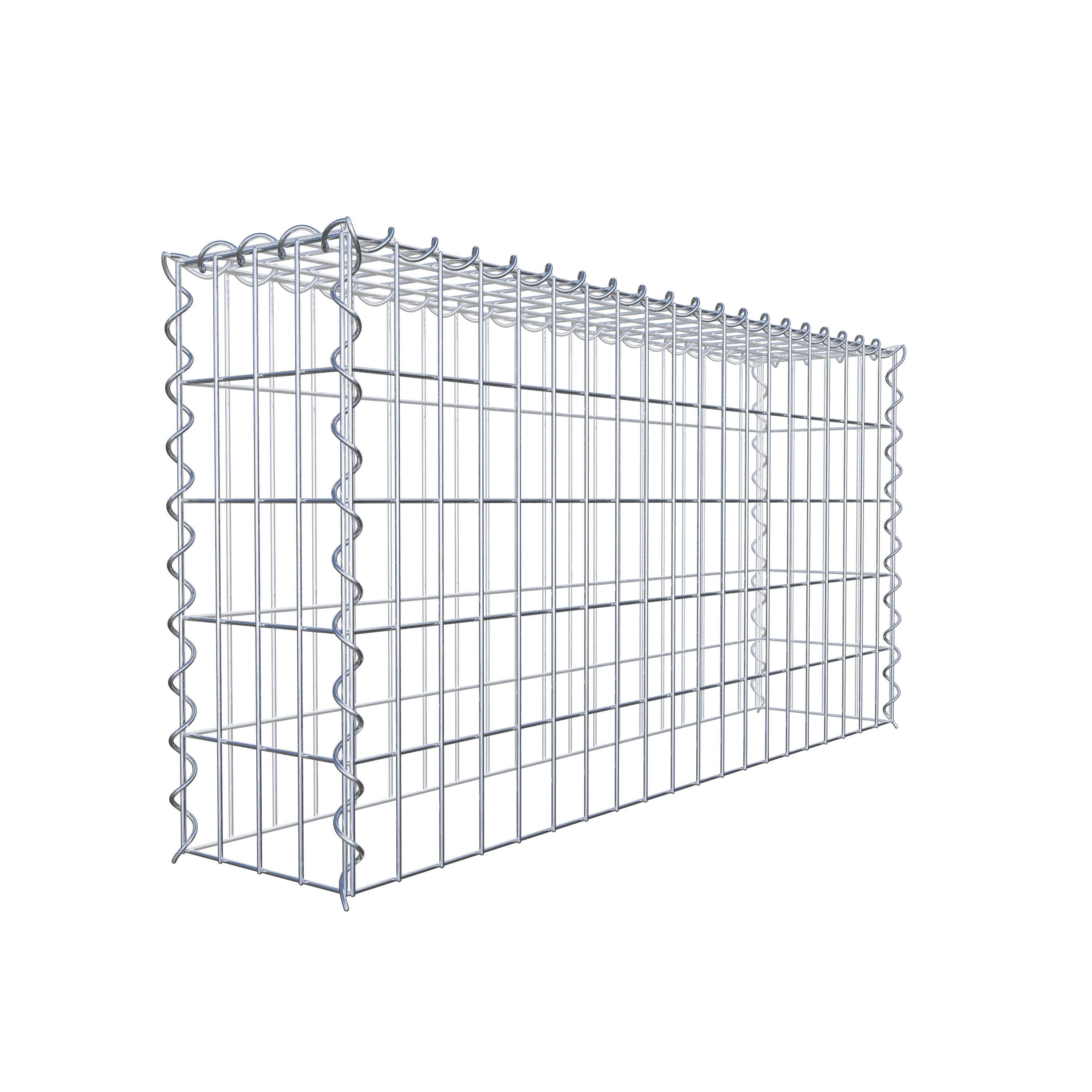 Gabião Tipo 3 100 cm x 50 cm x 20 cm (C x A x P), malhagem 5 cm x 10 cm, espiral