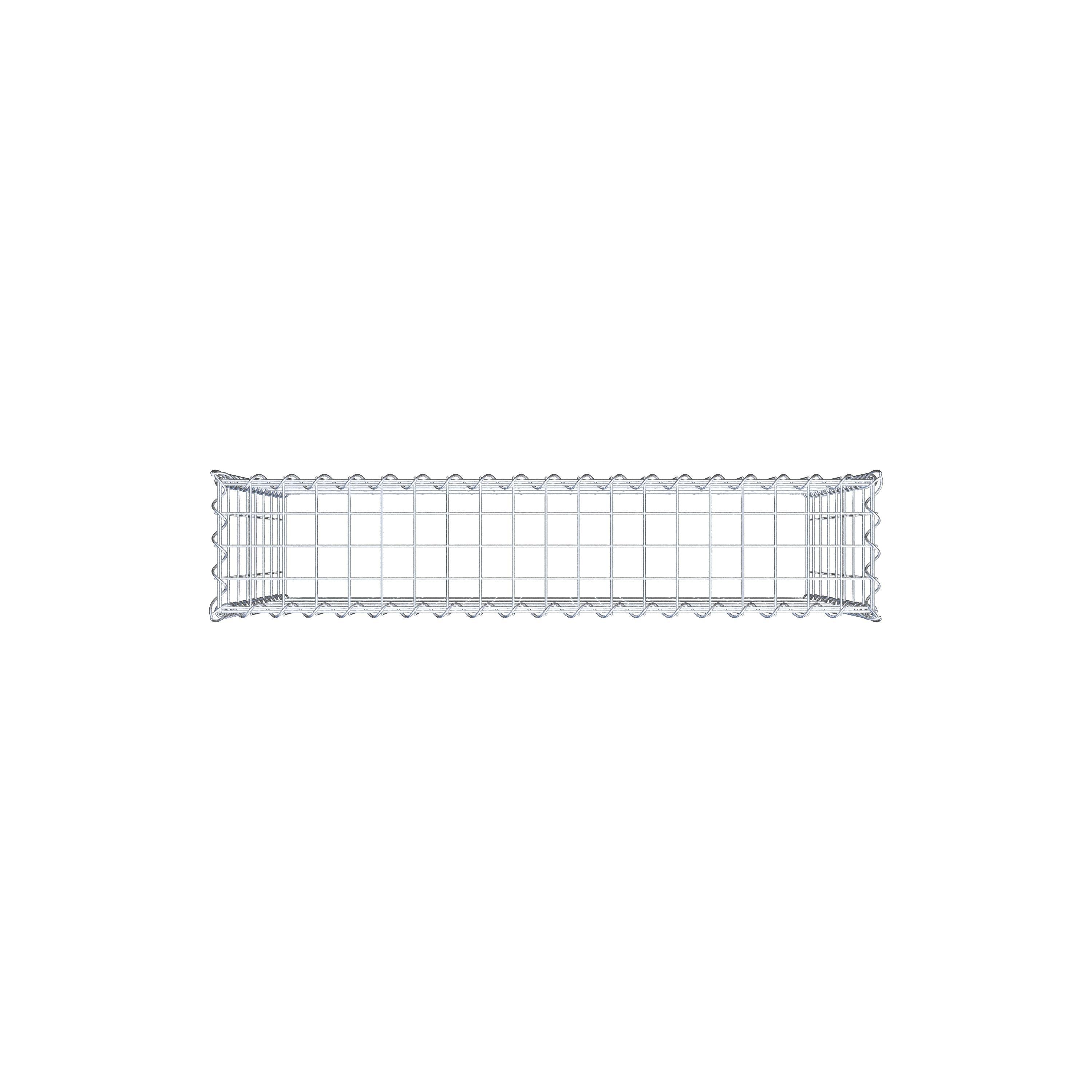 Gabião Tipo 3 100 cm x 80 cm x 20 cm (C x A x P), malhagem 5 cm x 10 cm, espiral