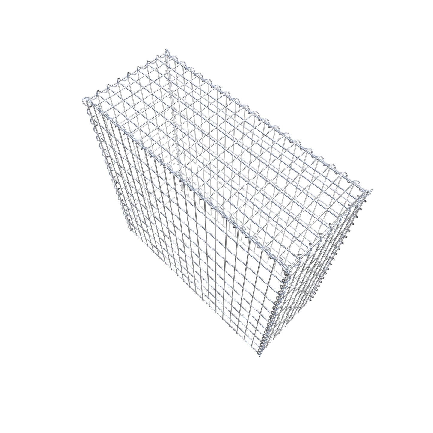 Gabion rapporté type 3 100 cm x 100 cm x 40 cm (L x H x P), mailles 5 cm x 10 cm, spirale