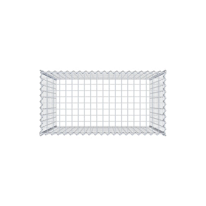 Gabbione aggiuntivo tipo 3 100 cm x 100 cm x 50 cm (L x H x P), dimensione maglia 5 cm x 10 cm, a spirale