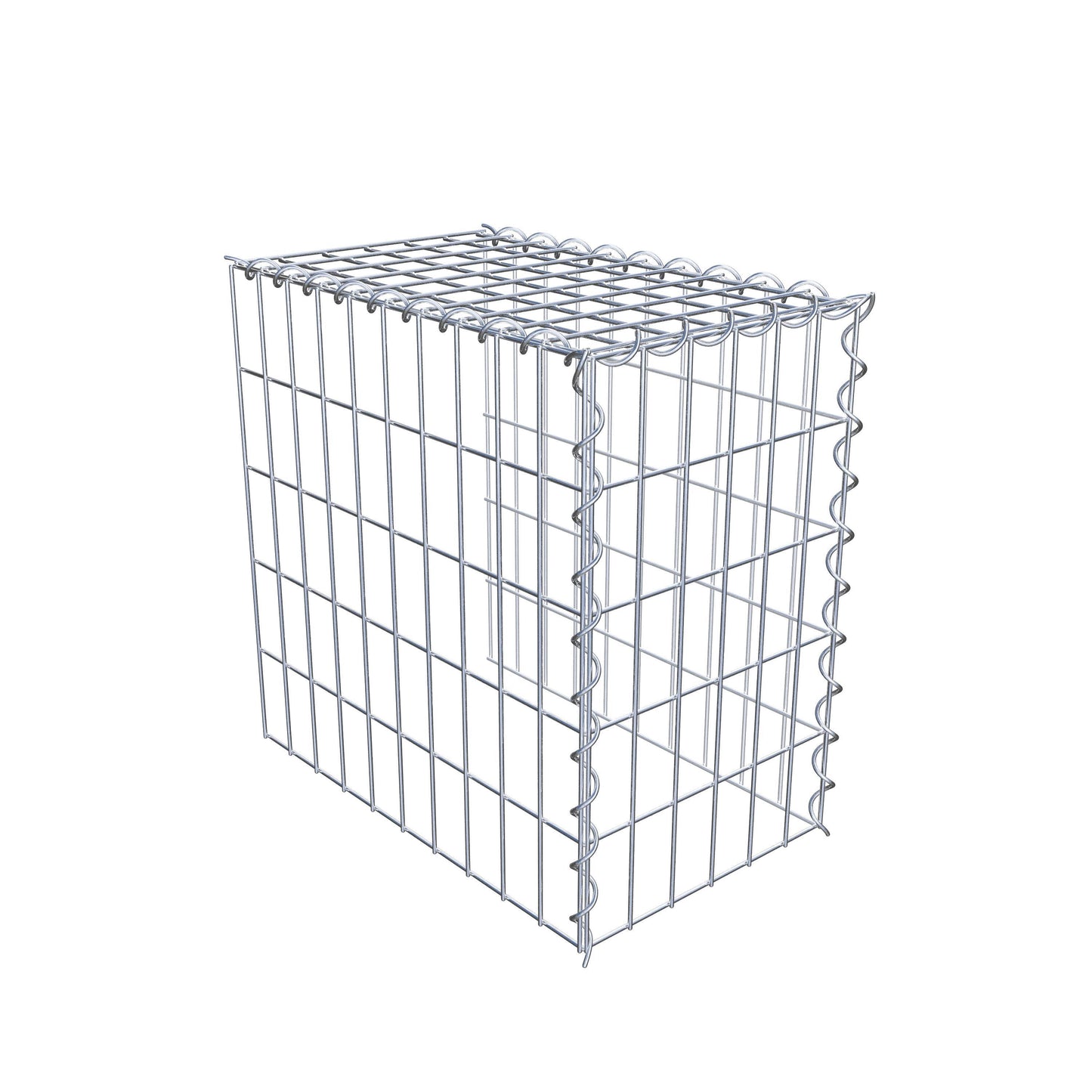 Gavión adulto tipo 4 50 cm x 50 cm x 30 cm (largo x alto x profundidad), tamaño de malla 5 cm x 10 cm, espiral