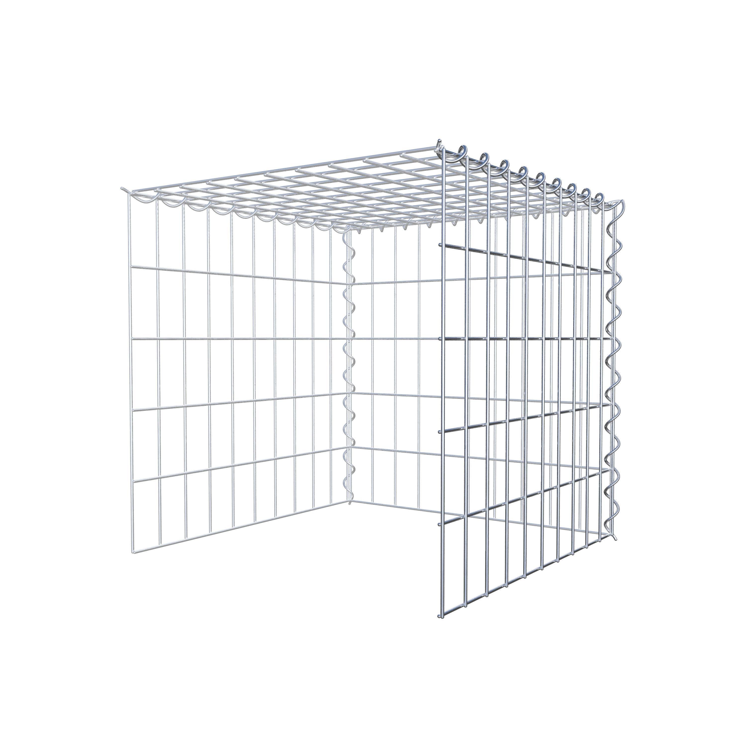 Aangegroeide schanskorf type 4 50 cm x 50 cm x 50 cm (L x H x D), maaswijdte 5 cm x 10 cm, spiraal