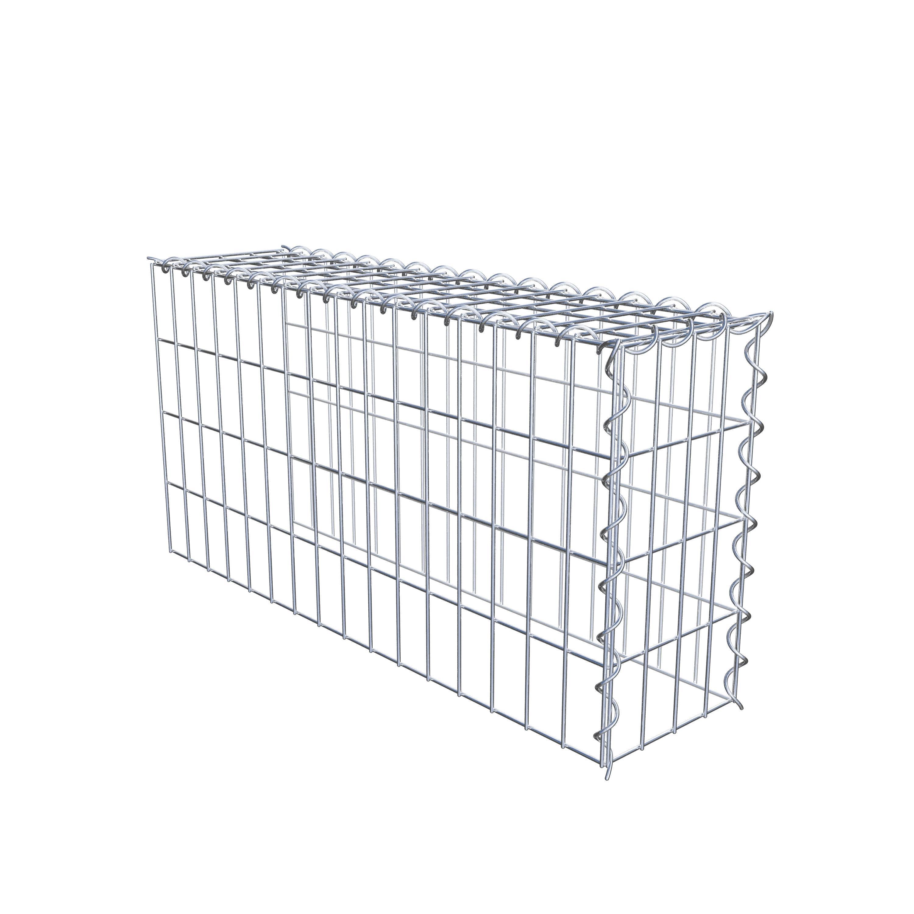 Mounted gabion type 4 80 cm x 40 cm x 20 cm (L x H x D), mesh size 5 cm x 10 cm, spiral