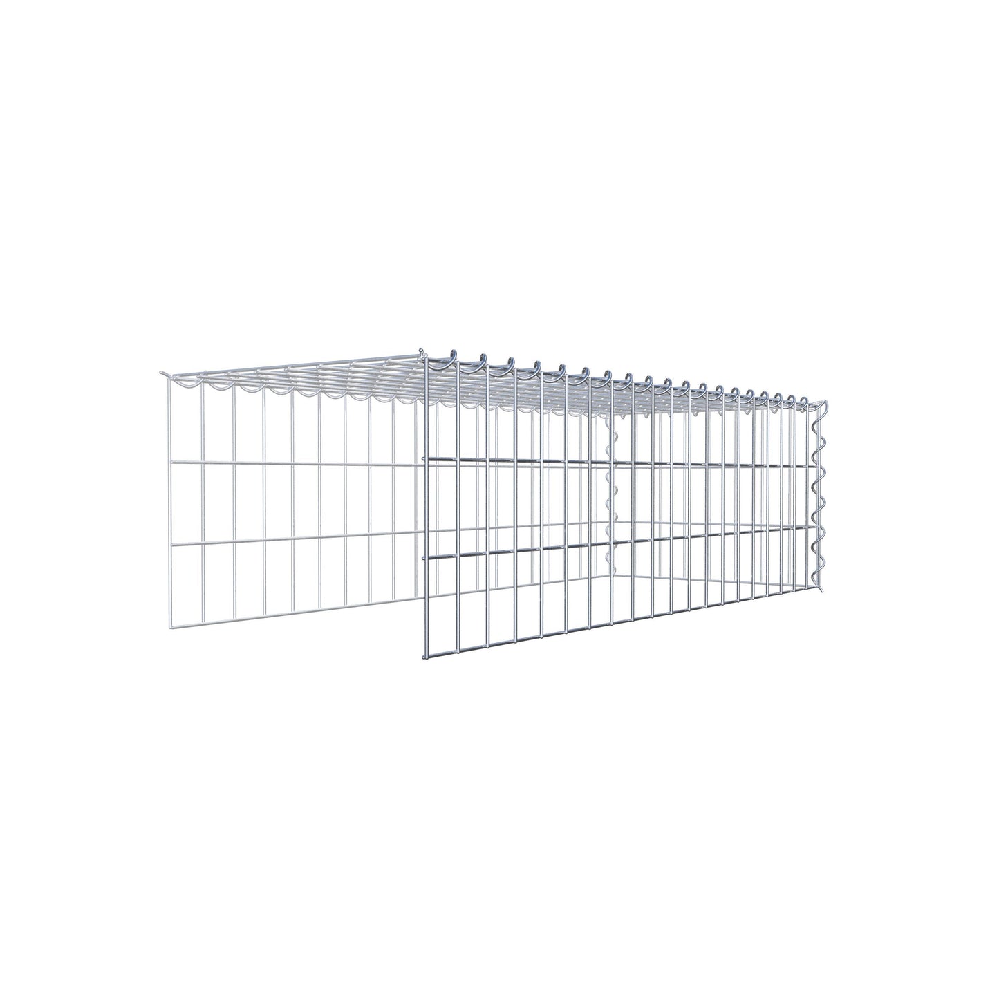 Gavión complementario tipo 4 100 cm x 30 cm x 40 cm (L x A x P), malla 5 cm x 10 cm, espiral