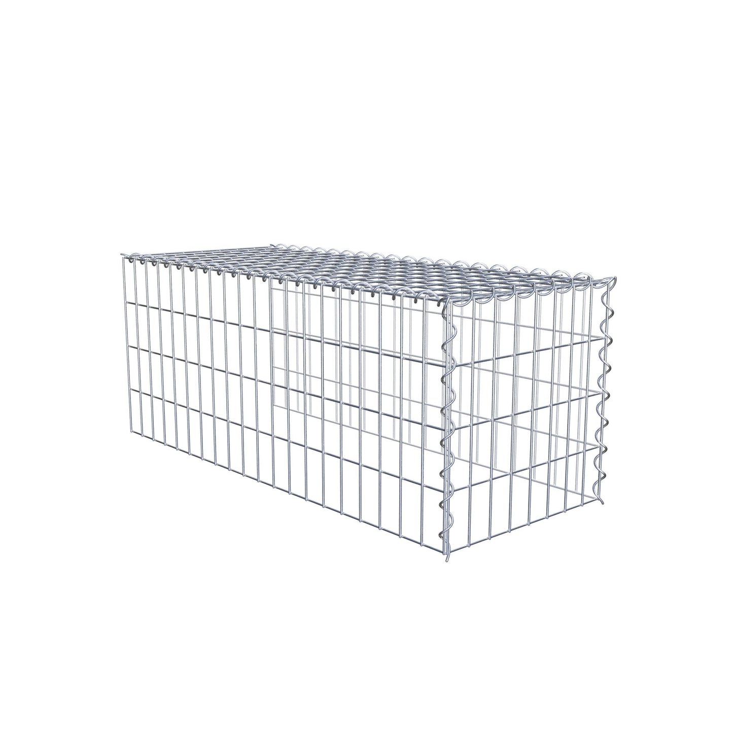 Grown-on gabion type 4 100 cm x 40 cm x 40 cm (L x H x D), mesh size 5 cm x 10 cm, spiral