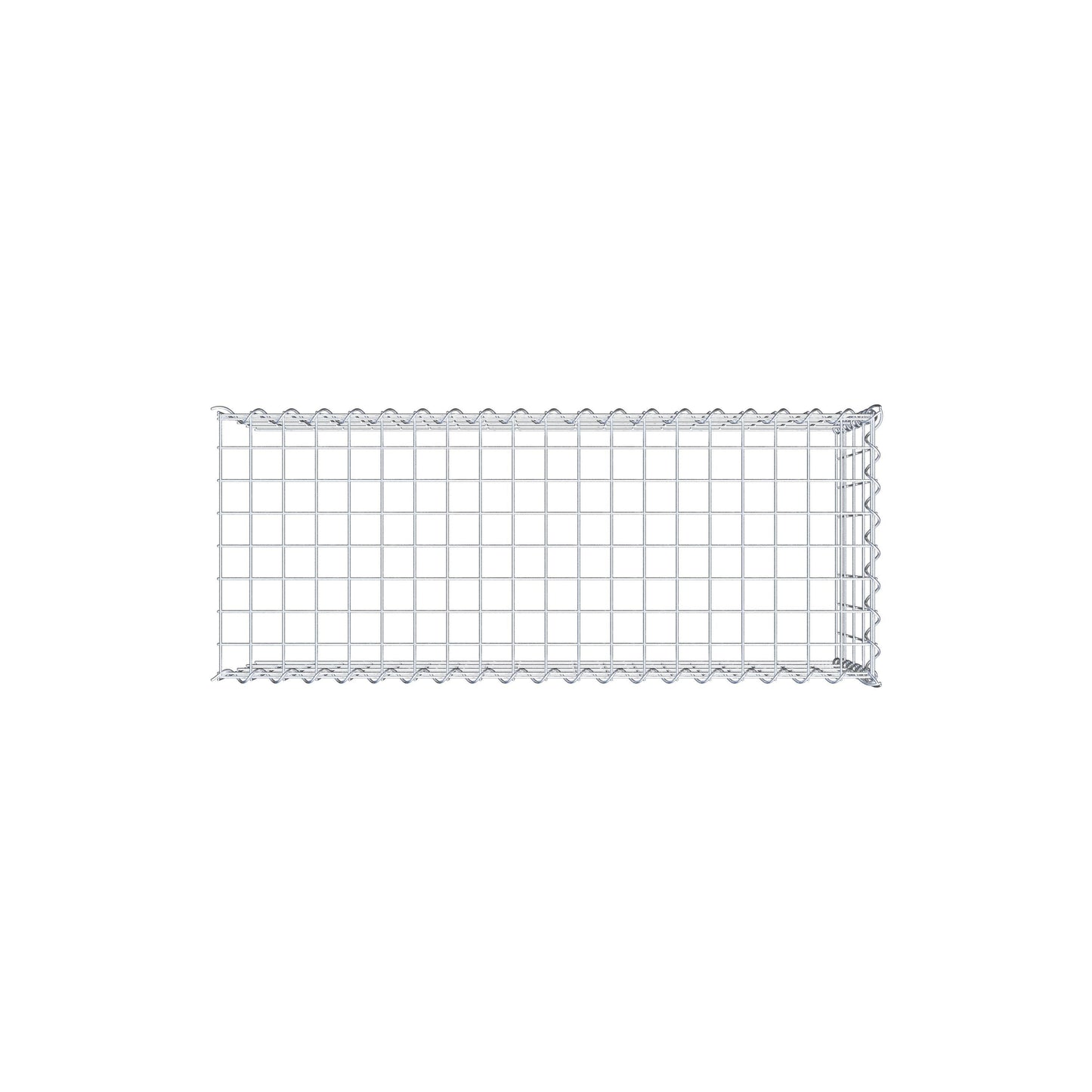 Grown-on gabion type 4 100 cm x 40 cm x 40 cm (L x H x D), mesh size 5 cm x 10 cm, spiral