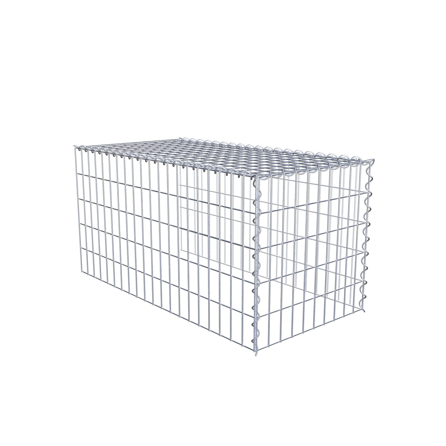 Gabion rapporté type 4 100 cm x 50 cm x 50 cm (L x H x P), mailles 5 cm x 10 cm, spirale
