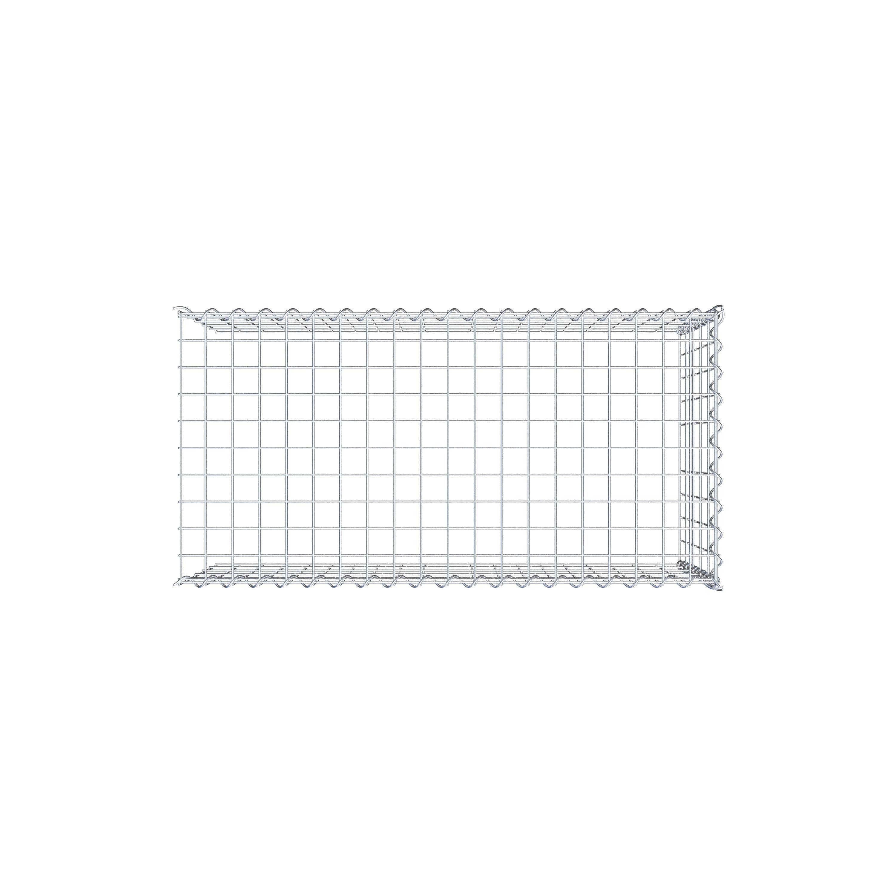 Grown-on gabion type 4 100 cm x 50 cm x 50 cm (L x H x D), mesh size 5 cm x 10 cm, spiral