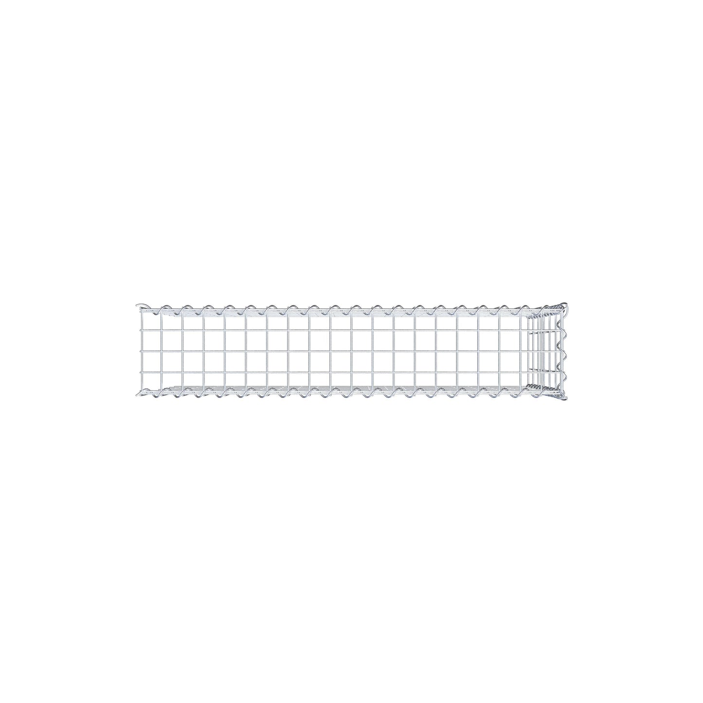 Gabion rapporté type 4 100 cm x 60 cm x 20 cm (L x H x P), mailles 5 cm x 10 cm, spirale