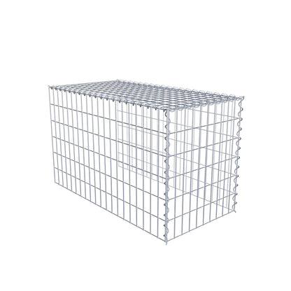 Gabion rapporté type 4 100 cm x 60 cm x 50 cm (L x H x P), mailles 5 cm x 10 cm, spirale