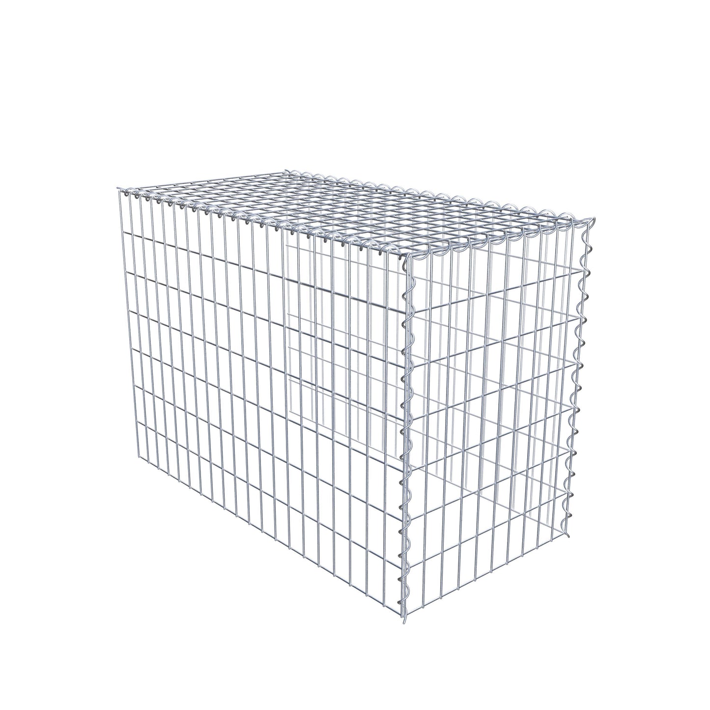 Gabion rapporté type 4 100 cm x 70 cm x 50 cm (L x H x P), mailles 5 cm x 10 cm, spirale