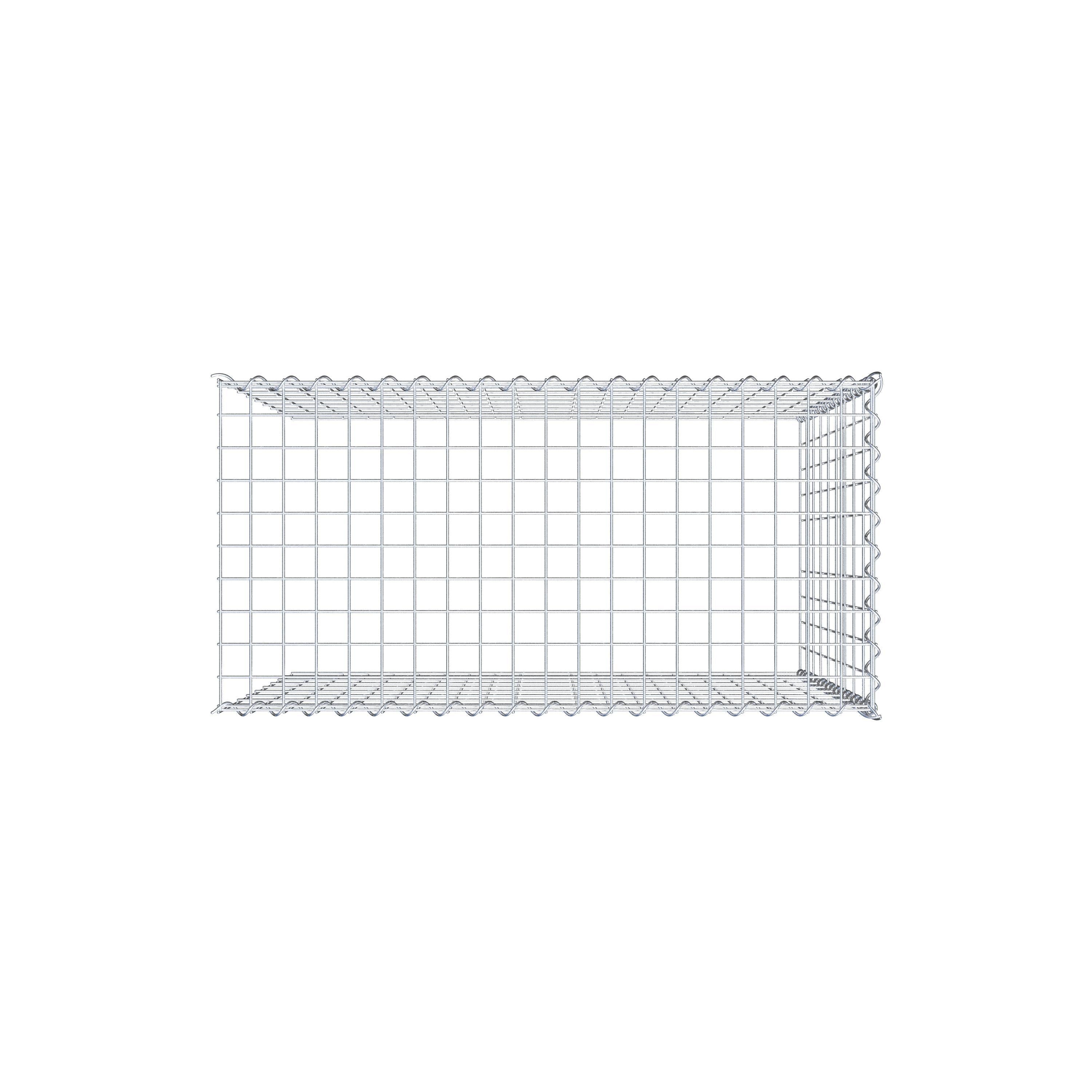 Grown-on gabion type 4 100 cm x 90 cm x 50 cm (L x H x D), mesh size 5 cm x 10 cm, spiral