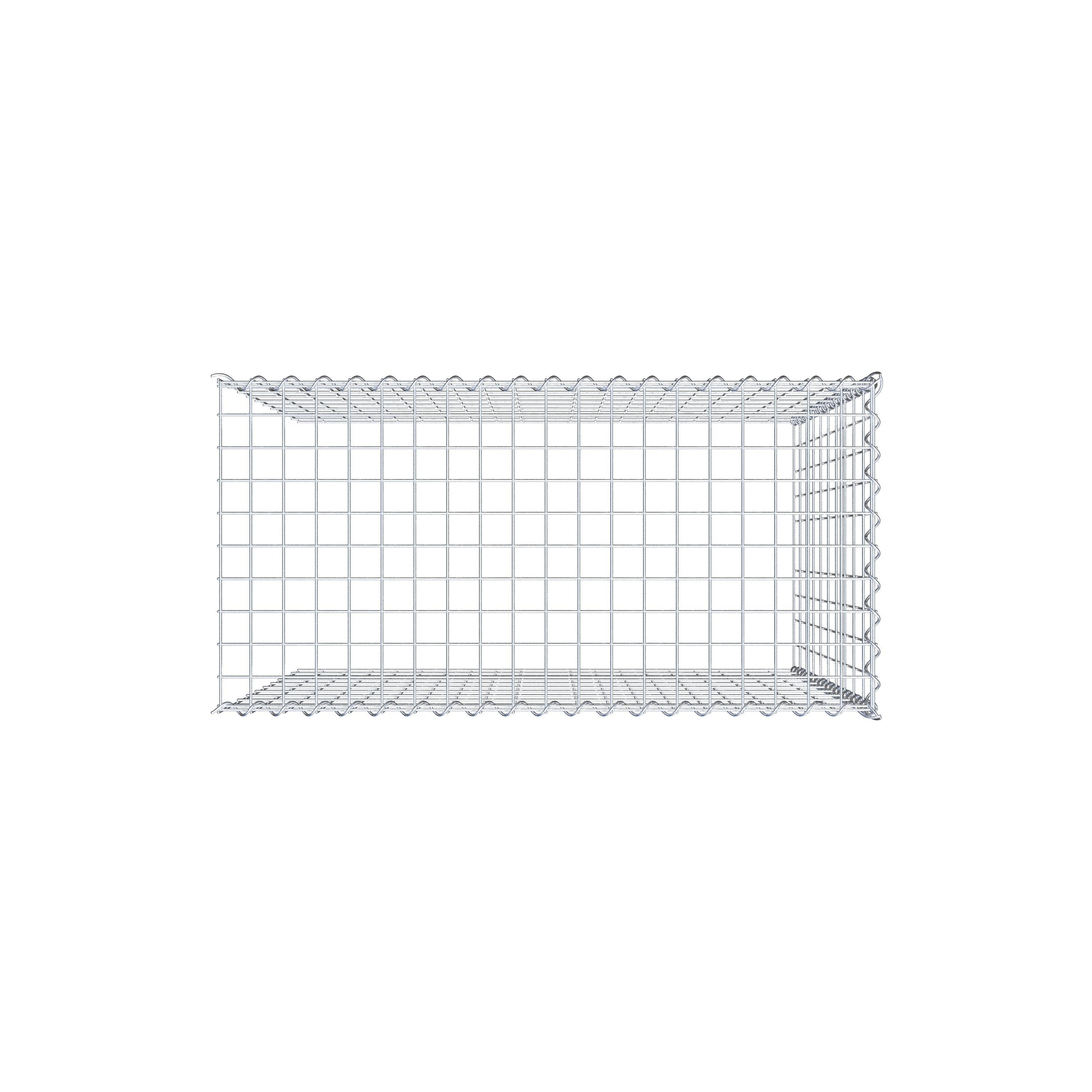 Grown-on gabion type 4 100 cm x 100 cm x 50 cm (L x H x D), mesh size 5 cm x 10 cm, spiral