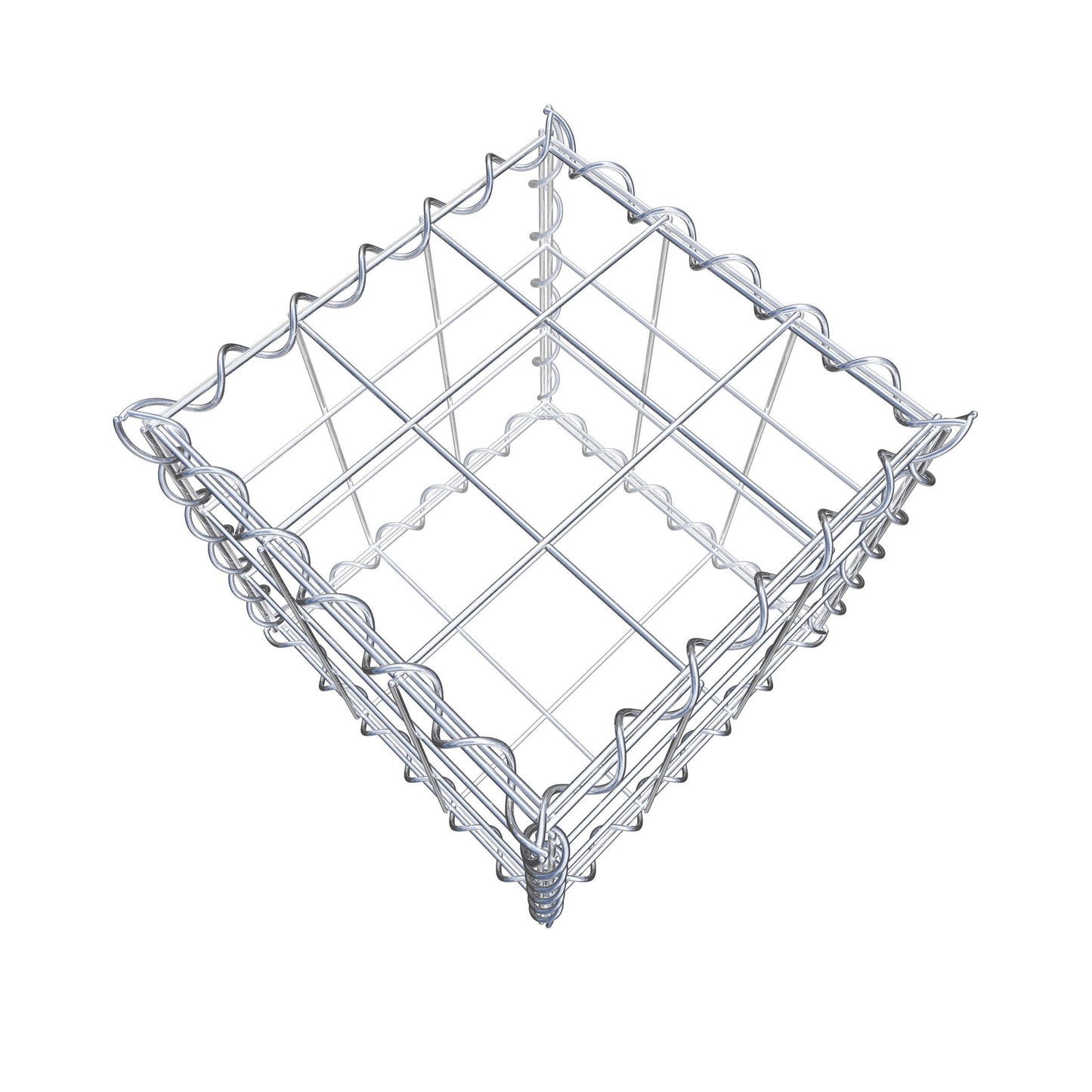 Gabion 30 cm x 30 cm x 30 cm (L x H x P), mailles 10 cm x 10 cm, spirale