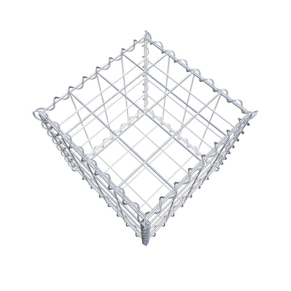 Gabião 40 cm x 40 cm x 40 cm (C x A x P), malhagem 10 cm x 10 cm, espiral