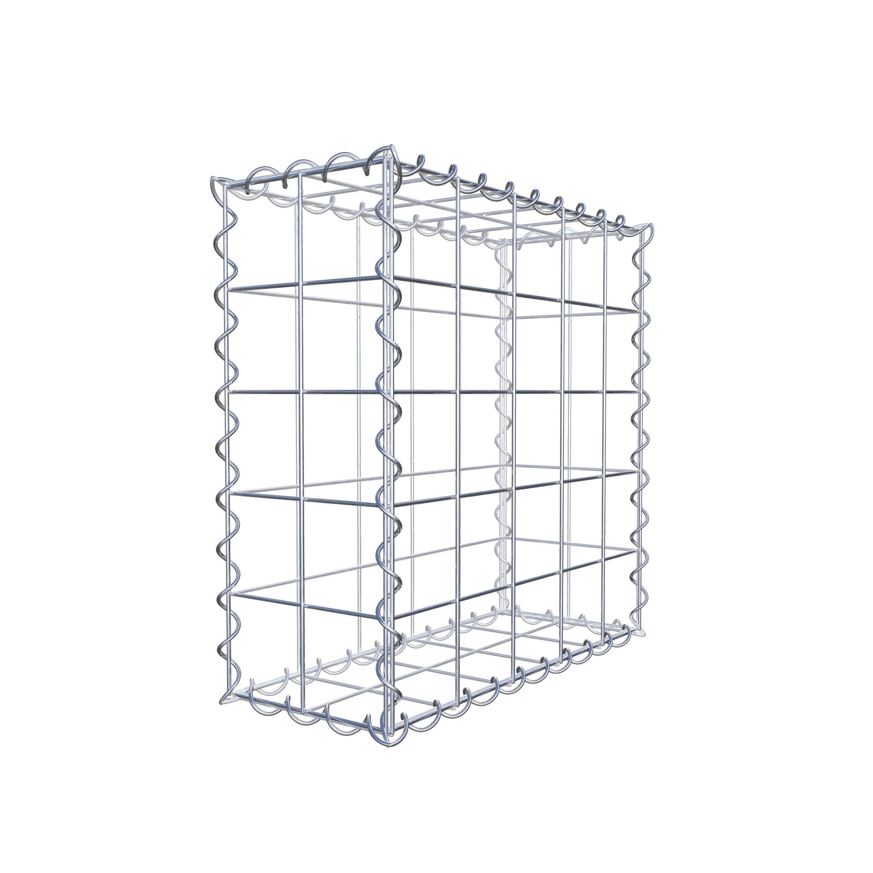 Gabione 50 cm x 50 cm x 20 cm (L x H x T), Maschenweite 10 cm x 10 cm, Spirale