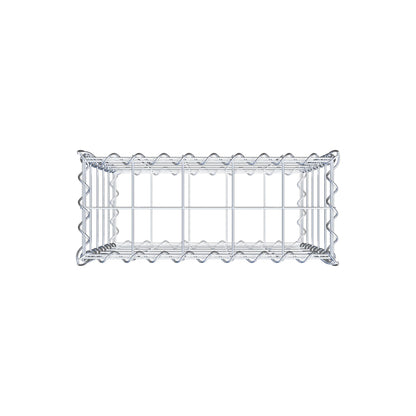 Gabion 50 cm x 50 cm x 20 cm (L x H x D), maskstorlek 10 cm x 10 cm, spiral