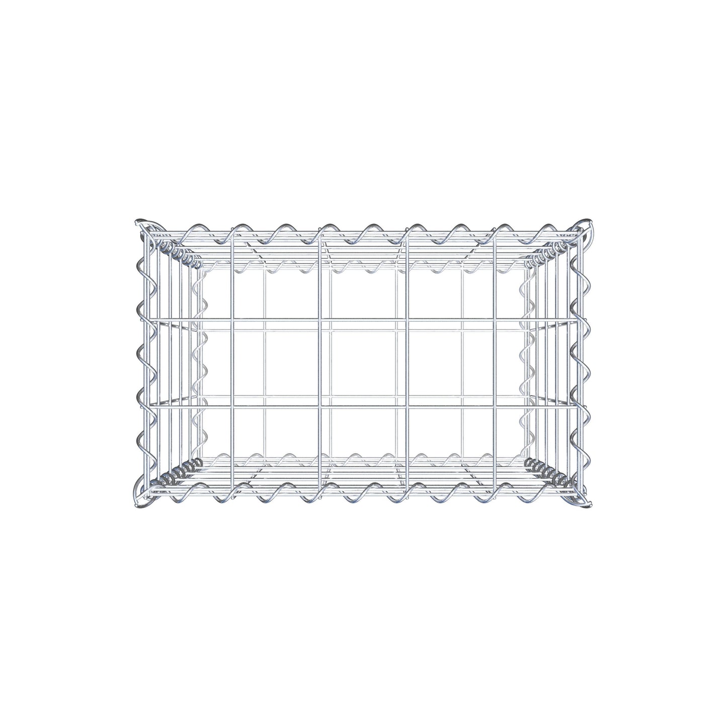 Gabbione 50 cm x 50 cm x 30 cm (L x H x P), maglia 10 cm x 10 cm, spirale