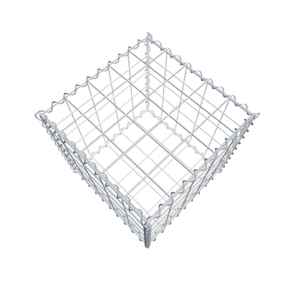 Gabion 50 cm x 50 cm x 50 cm (L x H x D), mesh size 10 cm x 10 cm, spiral