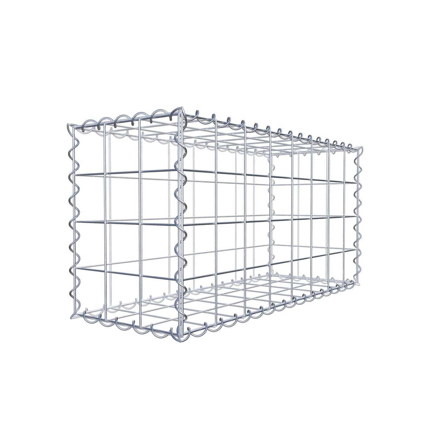 Gabione 80 cm x 40 cm x 30 cm (L x H x T), Maschenweite 10 cm x 10 cm, Spirale