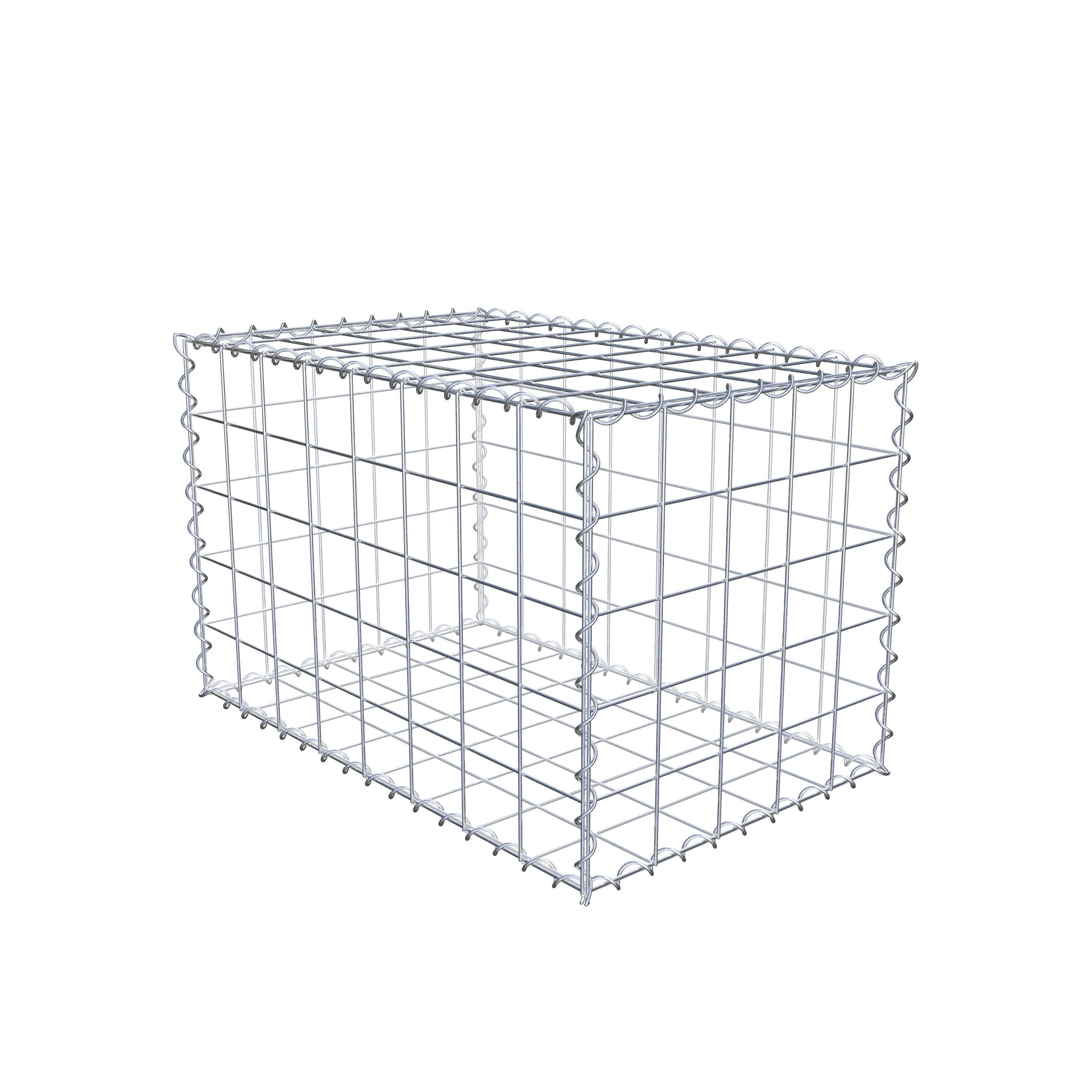 Gabion 80 cm x 50 cm x 50 cm (L x H x D), mesh size 10 cm x 10 cm, spiral