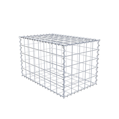 Gabion 80 cm x 50 cm x 50 cm (L x H x P), mailles 10 cm x 10 cm, spirale